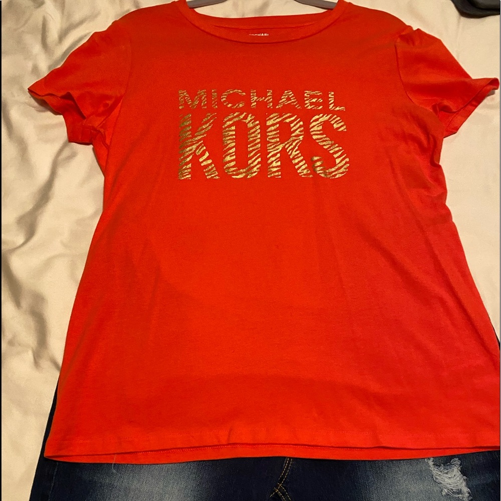 Orange Mk shirt